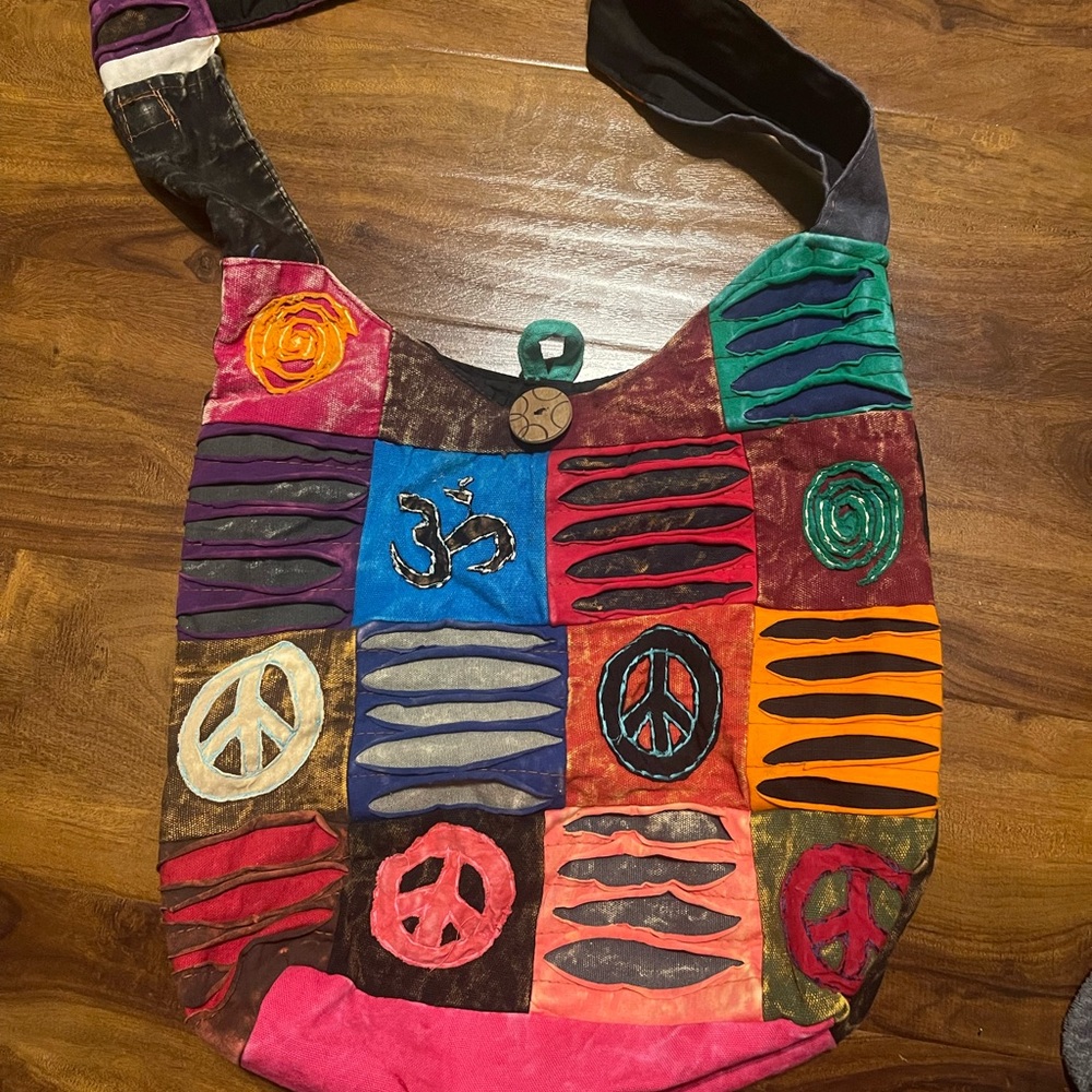 Boho bag - wide shoulder strap